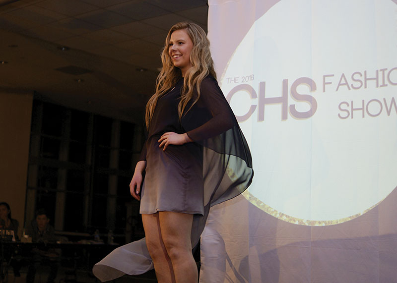 Junior, Kate Ridoux, poses during last years fashion show.