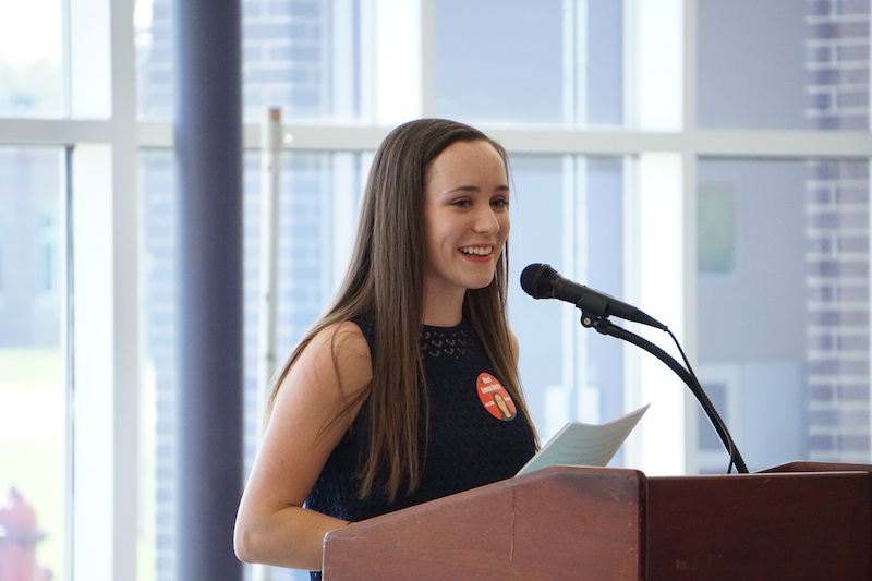 Sophomore Emma Hecht of  Wall was elected as one of the member of SGA council  Thursday, May 4.