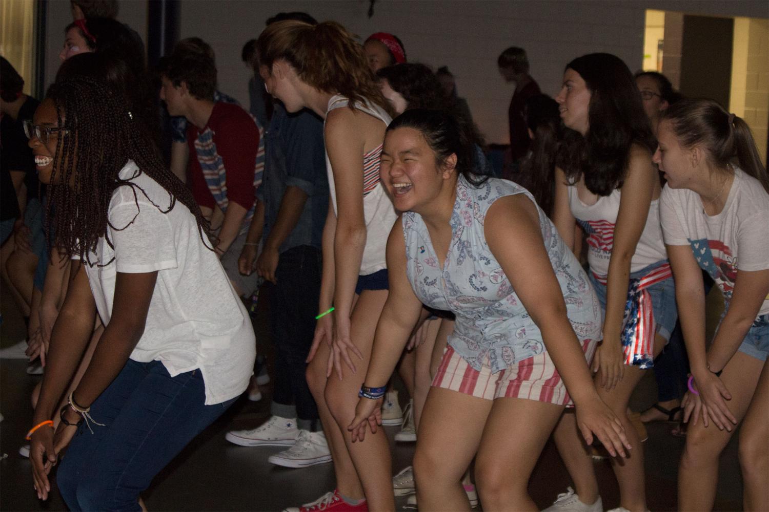 Students celebrate a Party in the USA theme at the Back to School Dance on Sep. 15.
