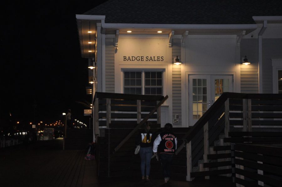 The event was held both inside the Belmar Pavilion and outside on the beach.