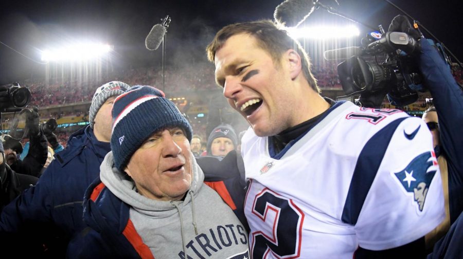 Duo Brady and Belichick embrace after 2019 Super Bowl Victory.
https://creativecommons.org/licenses/by/2.0/