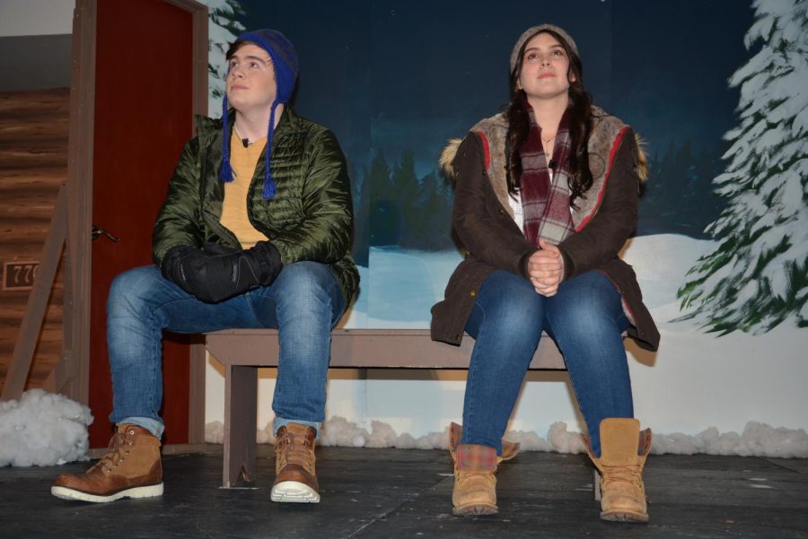 Freshman Robert Gill of Wall and senior Julia Rocco of Marlboro act in Almost, Maine. The show played for two nights at CHS. 