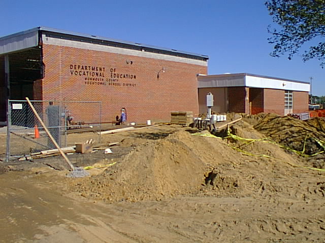 According to Pricipal James Gleason, this photo was taken in 1999 when the Wall High School vocational building was under construction. This photo, Gleason thinks, is room 105 in the early stages of its construction. Today, the building is home to the students, teachers and classes of Communications High School.