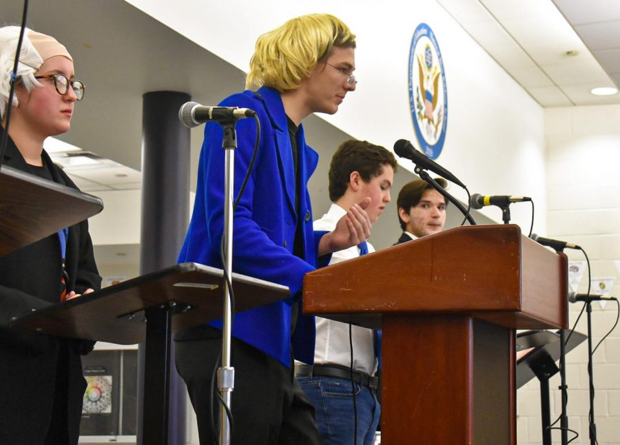 The Junior State of America (JSA), which held the mock Democratic primary debate shown here, is one of the clubs not able to officially continue this school year.