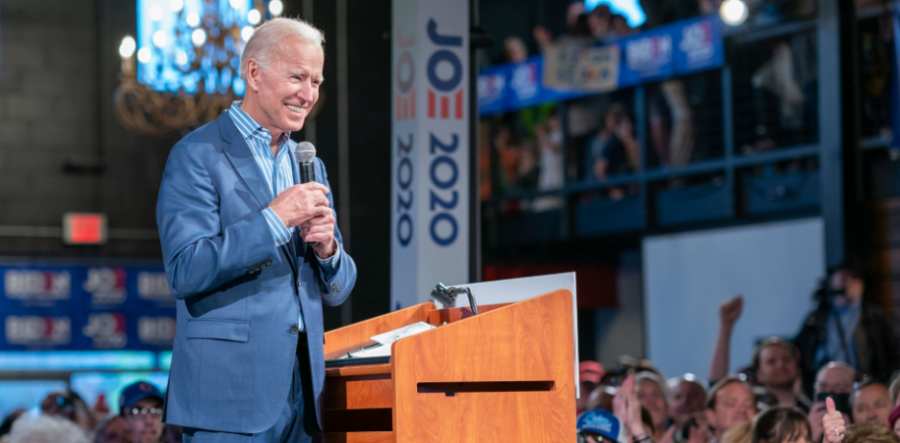 Joe Biden addresses supporters at an event in Des Moines, Iowa, on May 1, 2019, just days after announcing his candidacy for president. After spending 100 days in office, his record is being carefully scrutinized by Americans to see if he has accomplished what he said he would.