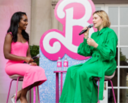 Director Greta Gerwig discusses Barbie alongside
actress Issa Rae in a recent interview. “Barbie Movie
Reception1 (cropped)” by UKinUSA is licensed under CC
BY-SA 2.0.