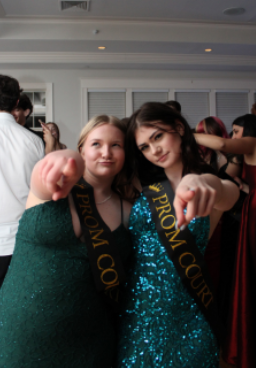 Seniors Mackenzie Prince and Charlie Brekke celebrate their Prom Court nomination on May 17.