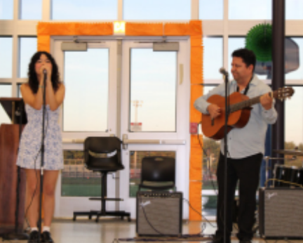 Junior Sol Zavala of Wall and her dad, Mauricio Zavala,
perform “Zombie” by The Cranberries