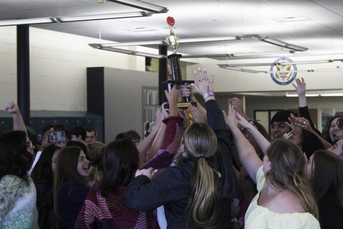 Seniors claim Fall Spirit Week trophy for the fifth time in a row on Nov. 1.