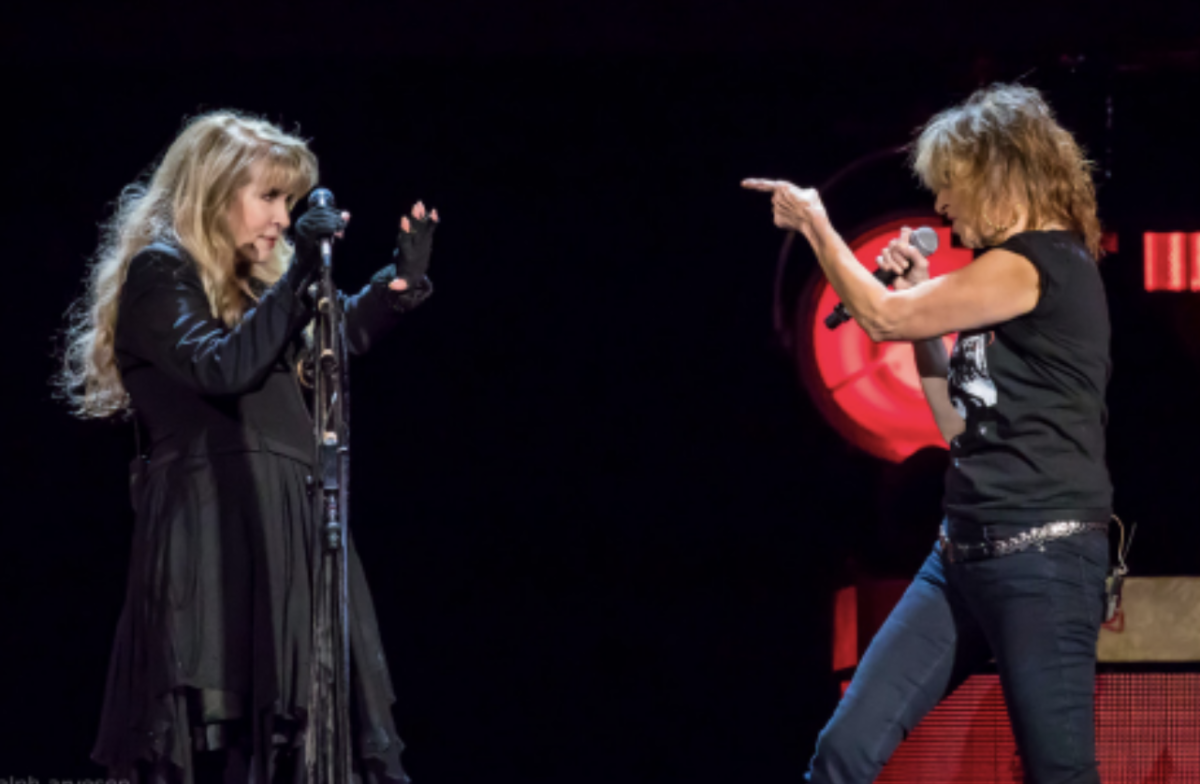 Stevie Nicks performing with Chrissie Hynde of The Pretenders in 2017.
“Stevie Nicks Austin 2017 (14)” by Ralph Arvesen is licensed under CC
BY 2.0.